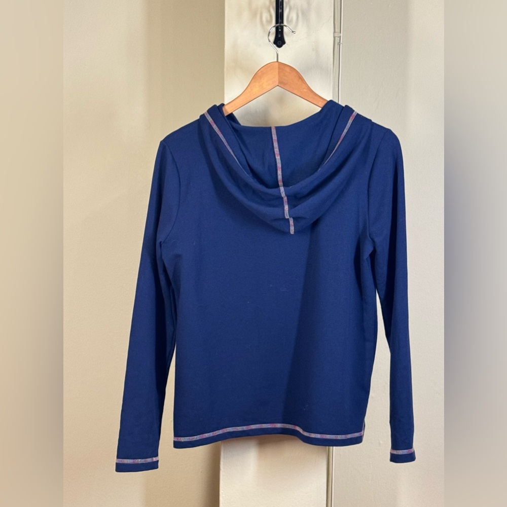 NEW. J. Crew Hoodie with rainbow stitching - Picture 3 of 6